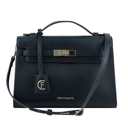 CRISTINAEFFE Black Artificial Leather Crossbody Bag