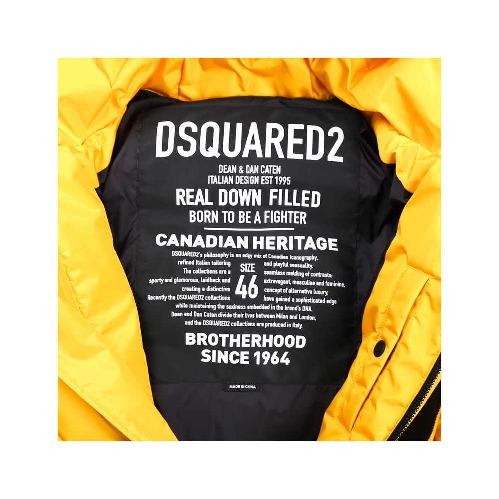 Dsquared² Yellow Nylon Men Jacket