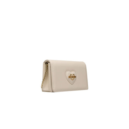 Love Moschino Beige Polyethylene Women Crossbody Bag