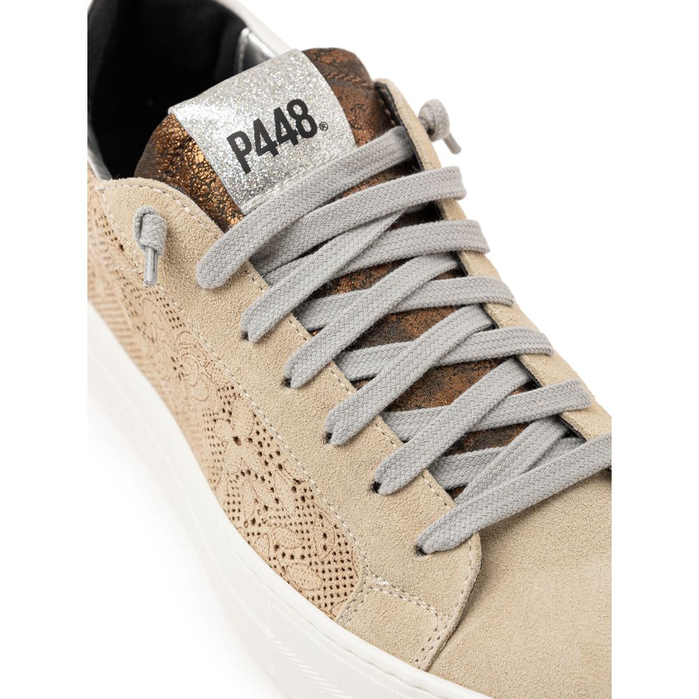 P448 Beige Leather Sneaker