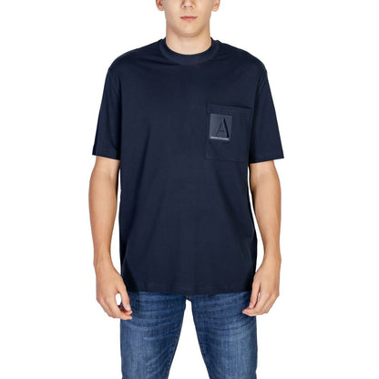 Armani Exchange Blue Cotton T-Shirt