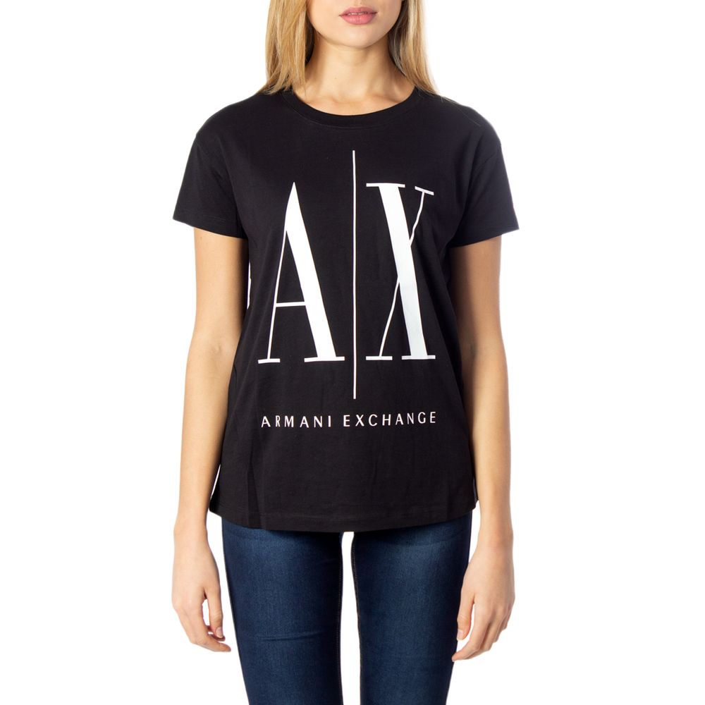 Armani Exchange Black Cotton Tops & T-Shirt