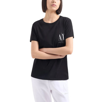 Armani Exchange Black Cotton Tops & T-Shirt