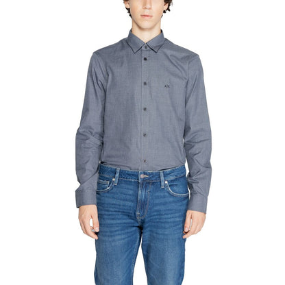 Armani Exchange Blue Cotton Shirt