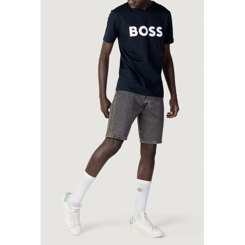 Hugo Boss Blue Cotton T-Shirt