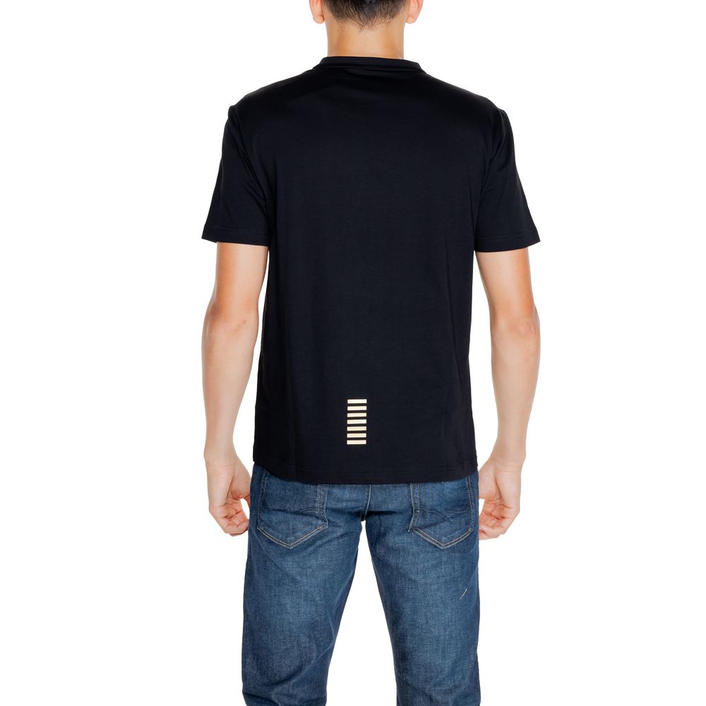 EA7 Emporio Armani Black Cotton T-Shirt