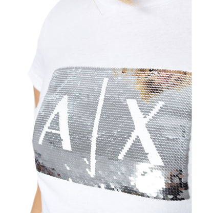 Armani Exchange White Cotton Tops & T-Shirt