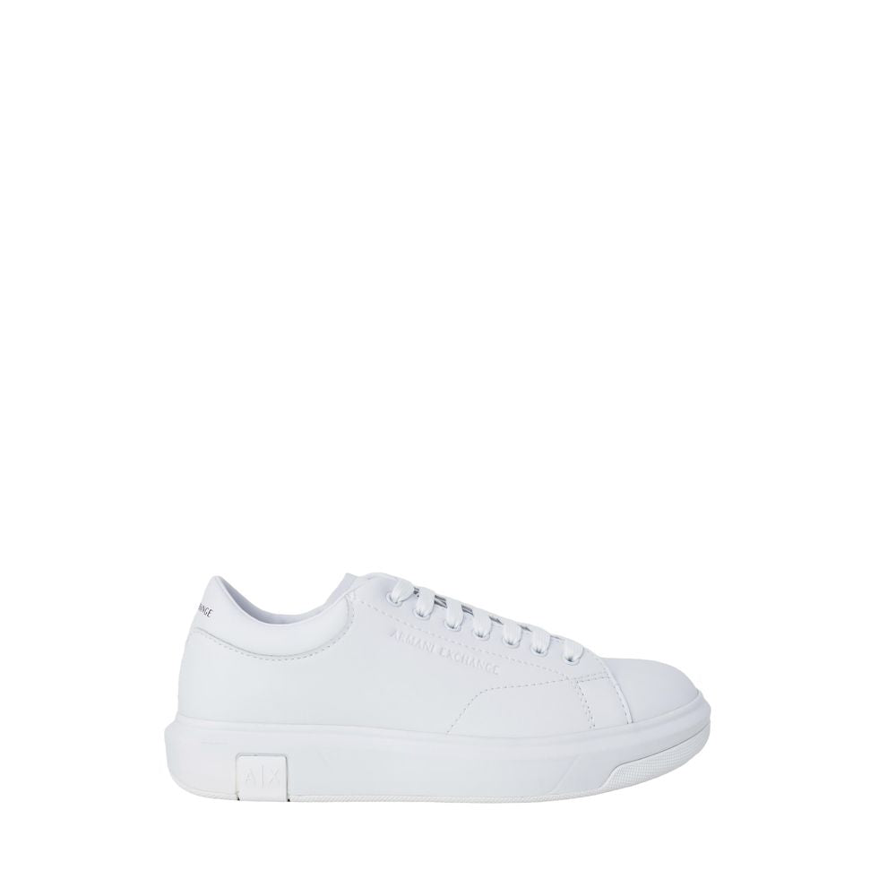 Armani Exchange White Leather Sneaker