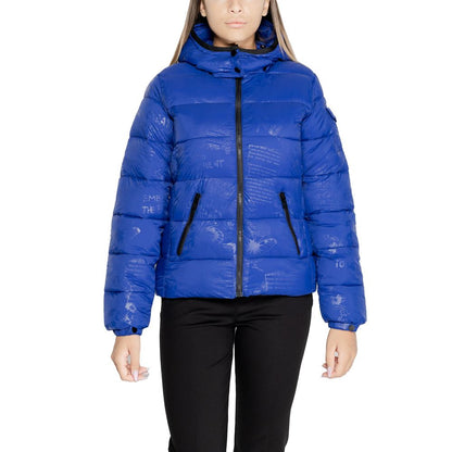 Desigual Blue Polyamide Jackets & Coat