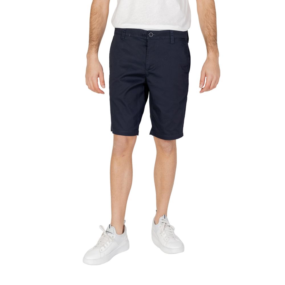 Armani Exchange Blue Cotton Short