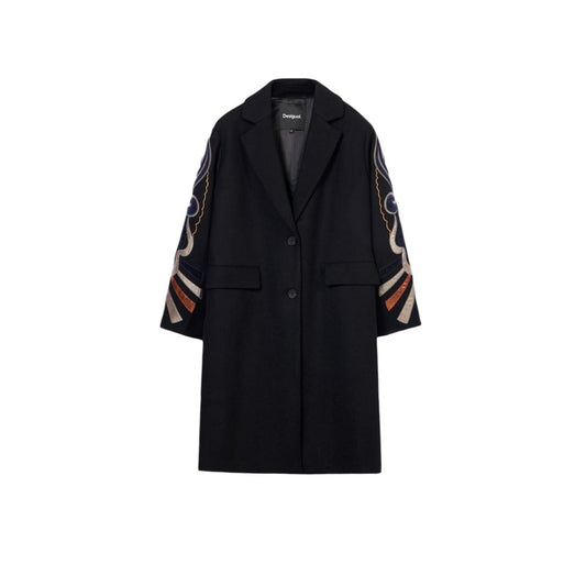 Desigual Black Polyester Jackets & Coat