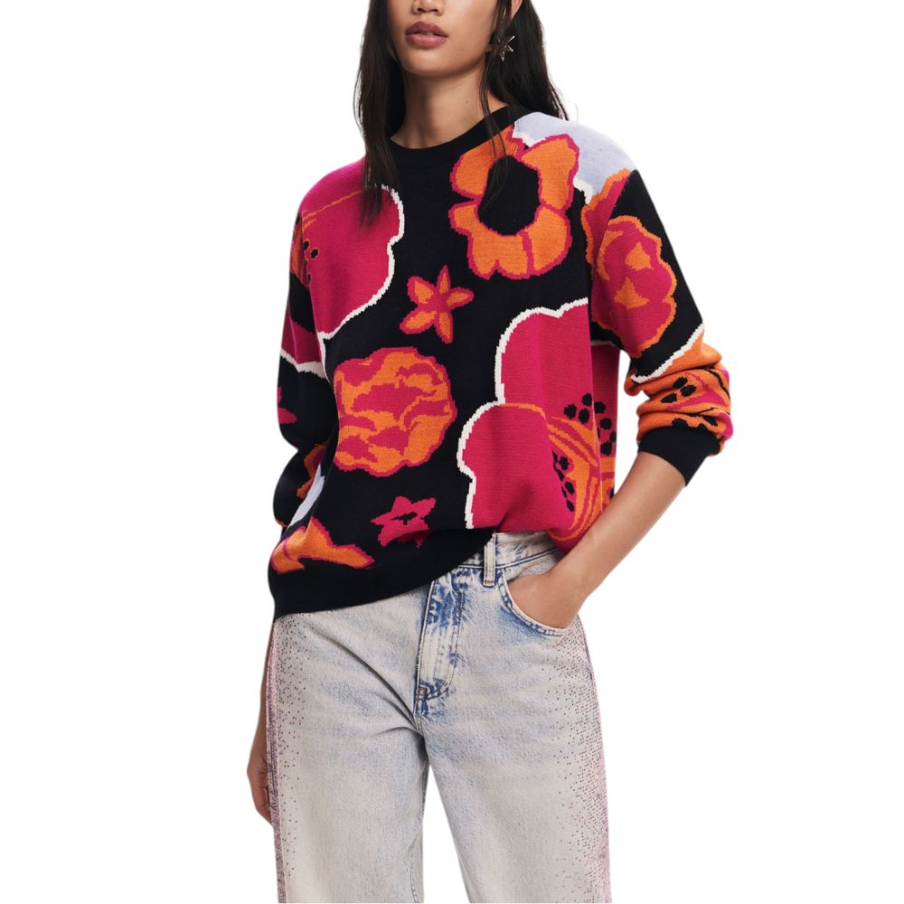 Desigual Black Viscose Sweater