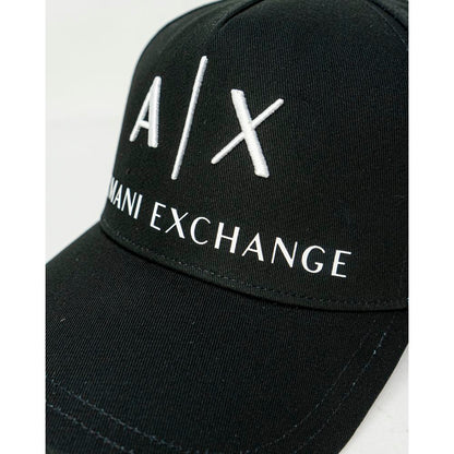 Armani Exchange Black Cotton Hats & Cap