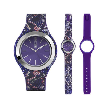 Just Cavalli Purple Silicone Watch