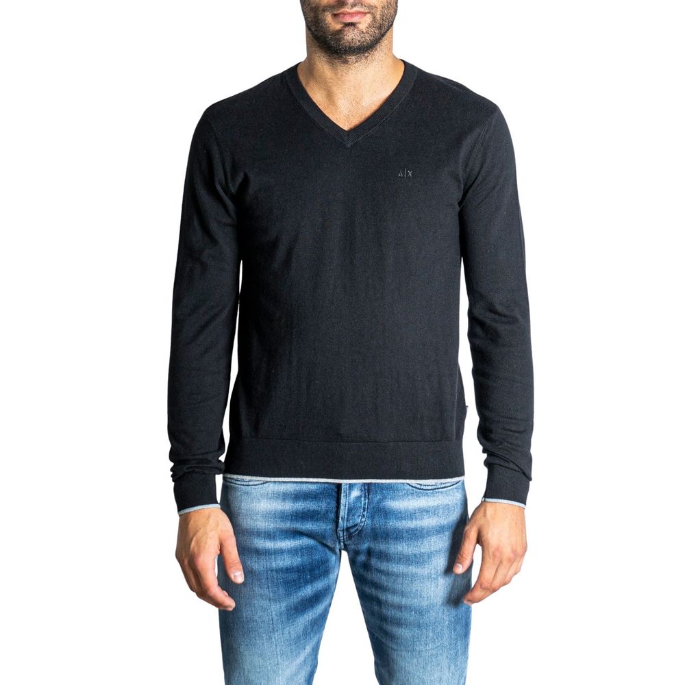 Armani Exchange Black Cotton T-Shirt