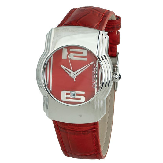 Chronotech Red Leather Watch