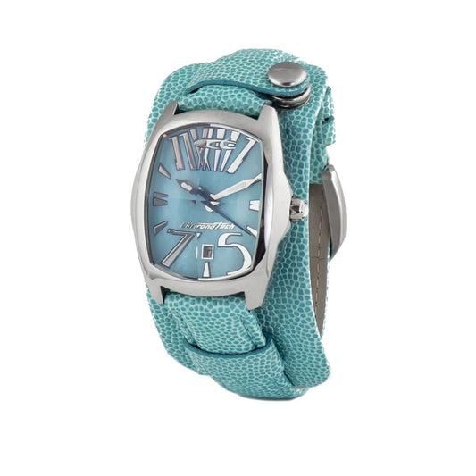 Chronotech Blue Leather Watch