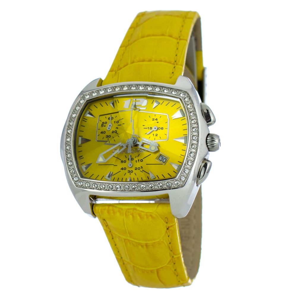 Chronotech Yellow Leather Watch