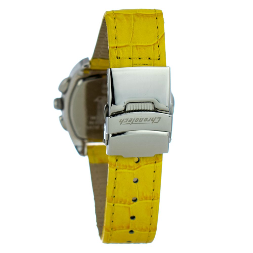 Chronotech Yellow Leather Watch