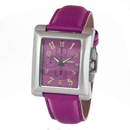 Chronotech Purple Leather Watch