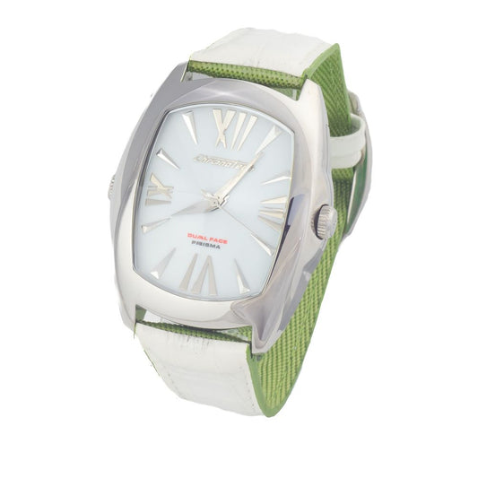 Chronotech Green Leather Watch