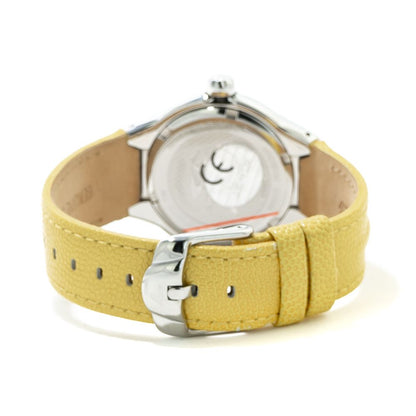 Chronotech Yellow Leather Watch