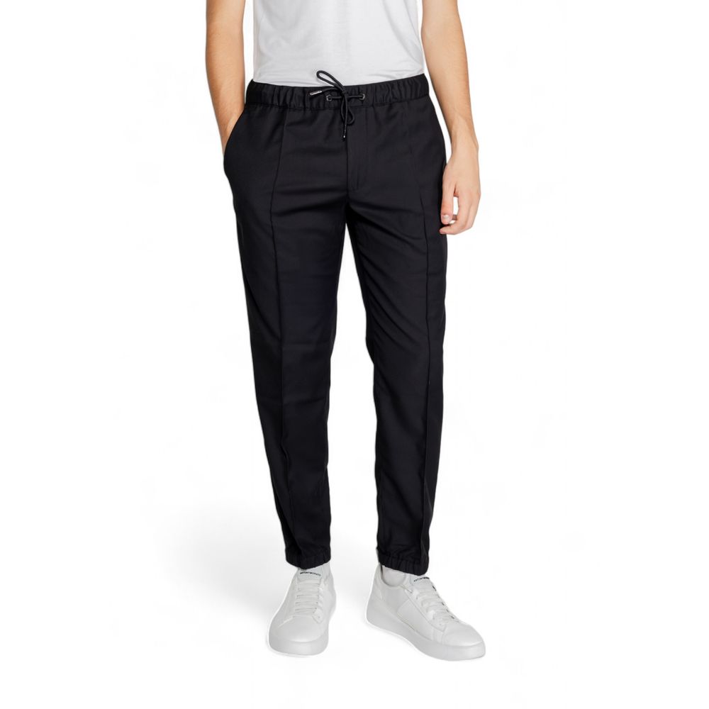 Armani Exchange Black Polyester Jeans & Pant