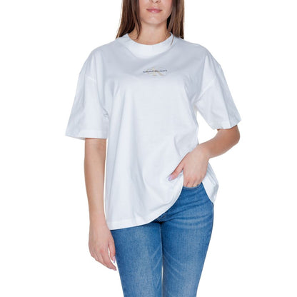 Calvin Klein Jeans White Cotton Tops & T-Shirt