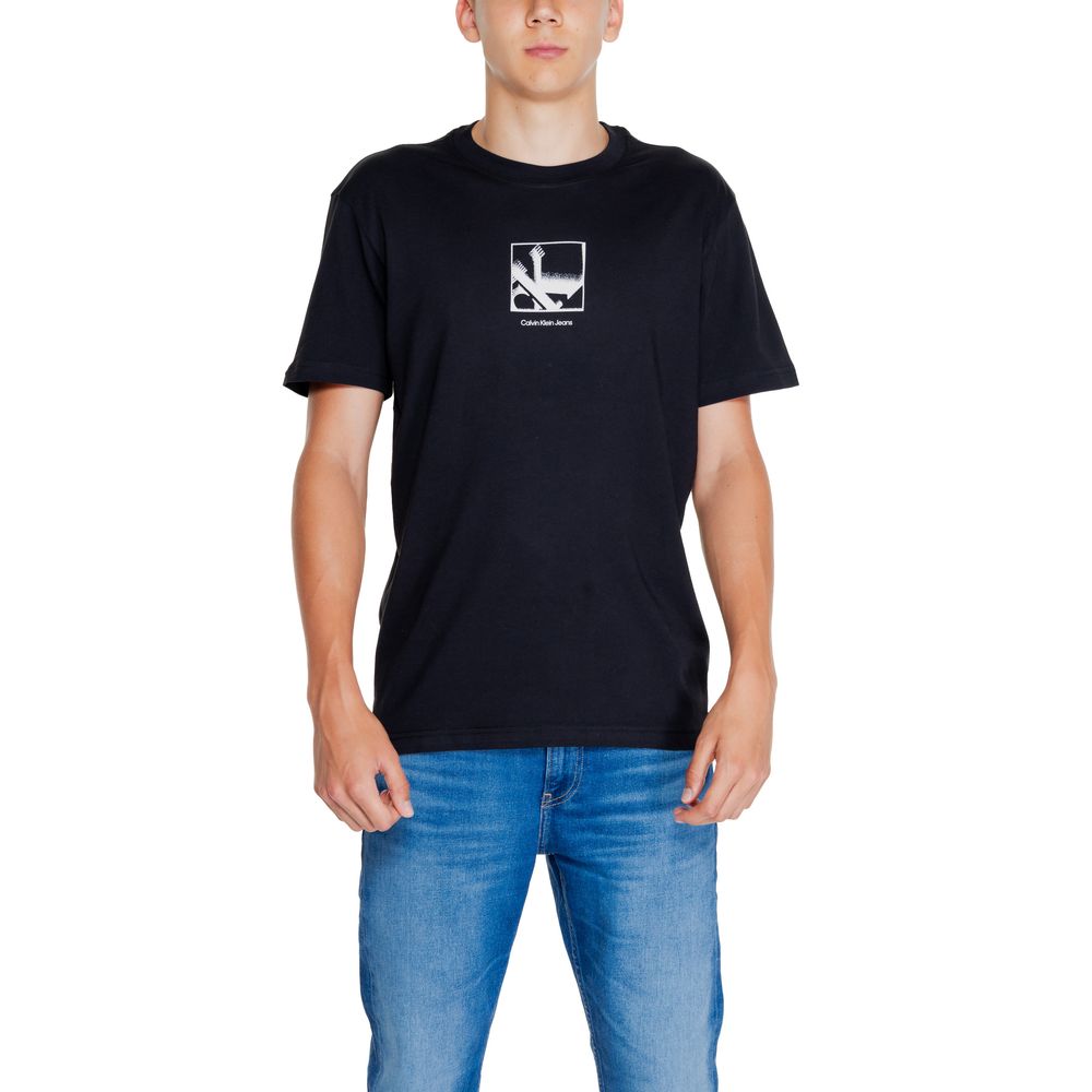 Calvin Klein Jeans Black Cotton Rigenerato T-Shirt