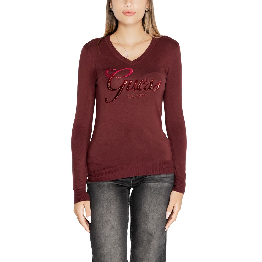 Guess Bordeaux Viscose Tops & T-Shirt