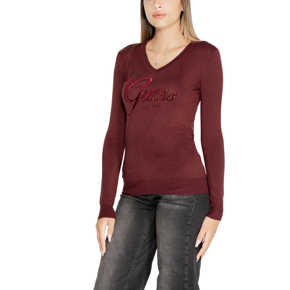 Guess Bordeaux Viscose Tops & T-Shirt