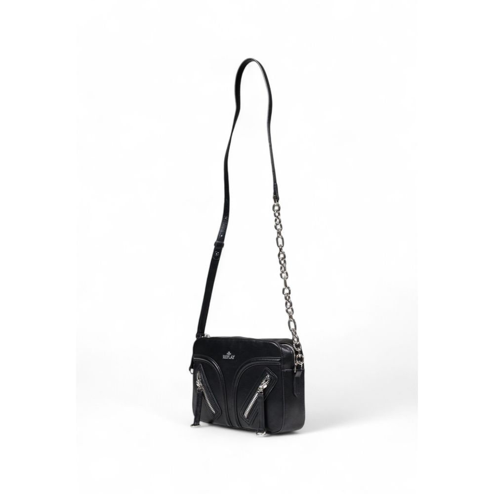 Replay Black Polyester Handbag