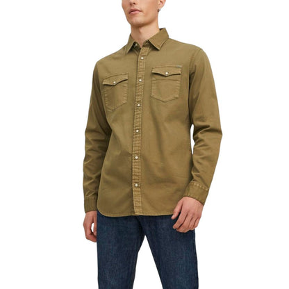 Jack Jones Green Jeans Shirt