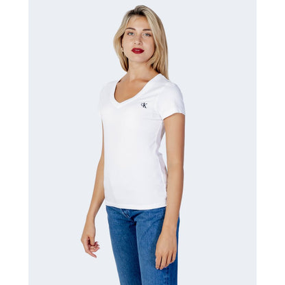 Calvin Klein Jeans White Cotton Tops & T-Shirt