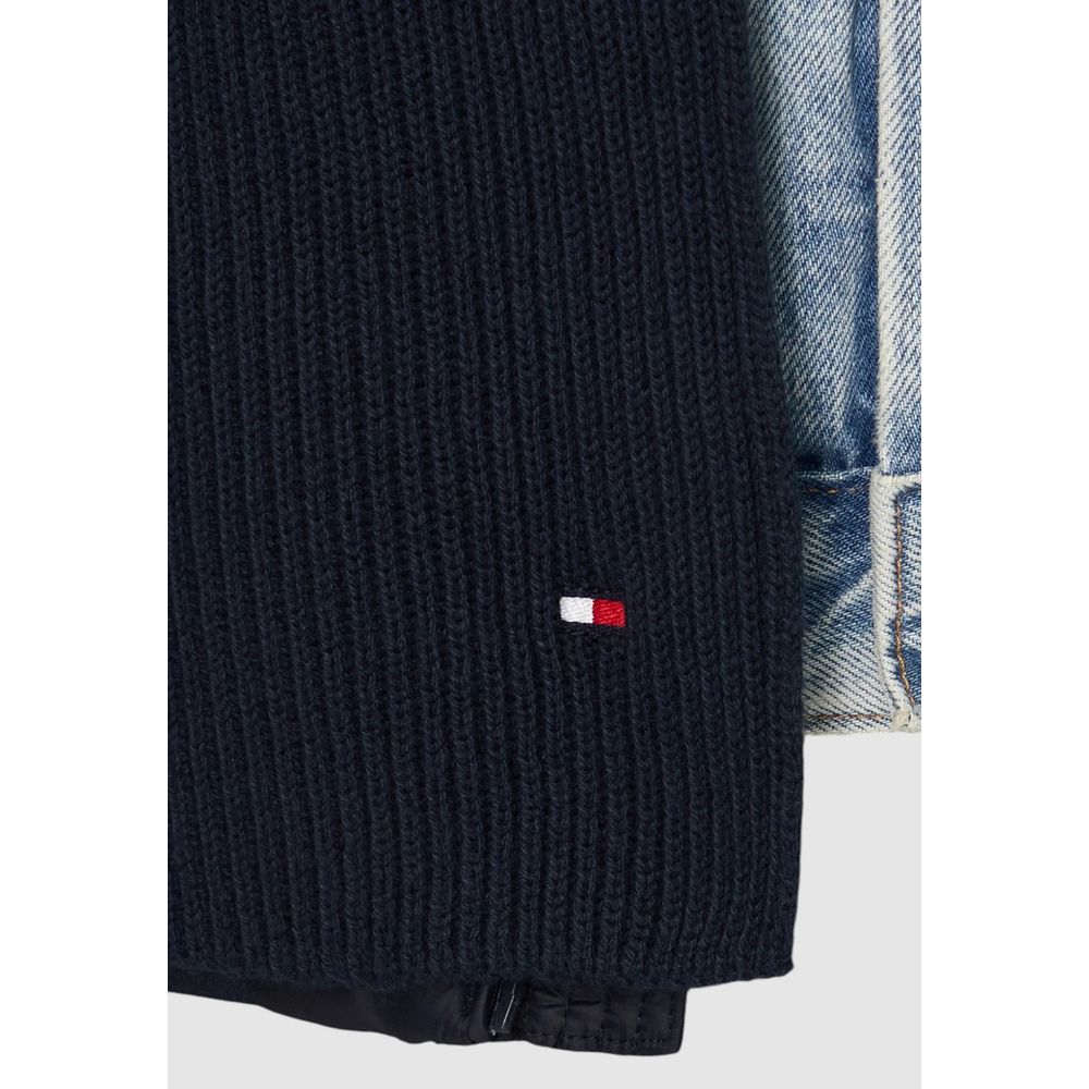 Tommy Hilfiger Blue Organic Cotton Scarf