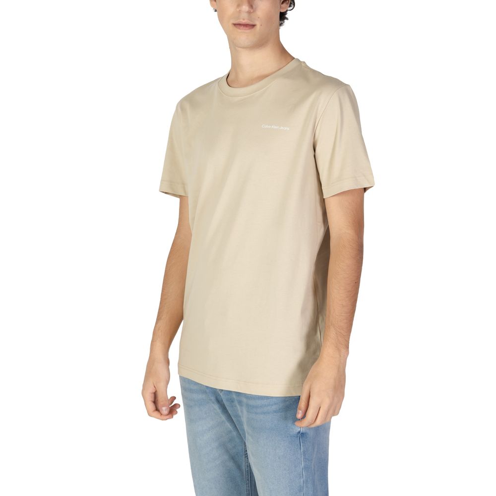 Calvin Klein Jeans Beige Cotton T-Shirt