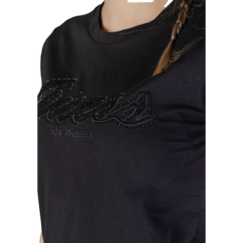 Guess Black Cotton Tops & T-Shirt