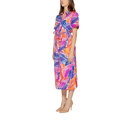 Vila Clothes Multicolor Viscose Dress