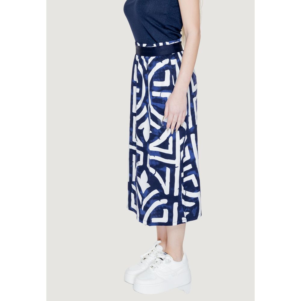 Street One Blue Viscose Skirt