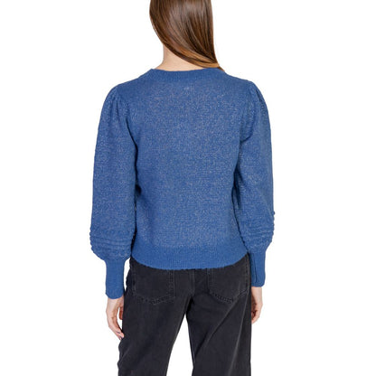 Vila Clothes Blue Polyester Cardigan