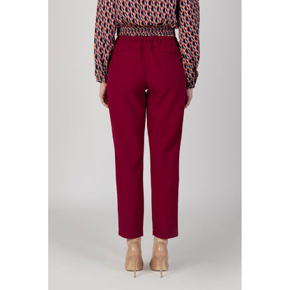 Vila Clothes Bordeaux Polyester Jeans & Pant