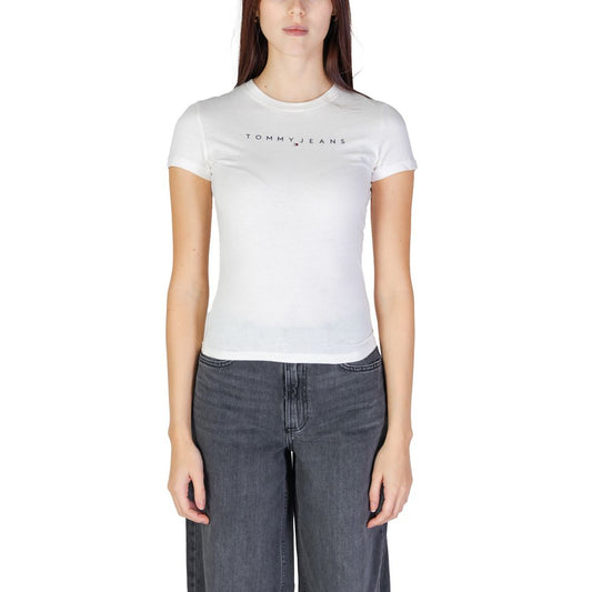 Tommy Hilfiger Jeans Cream Cotton Tops & T-Shirt