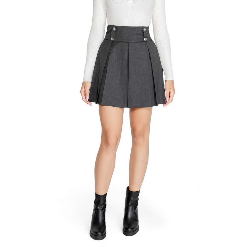 Morgan De Toi Gray Polyester Skirt