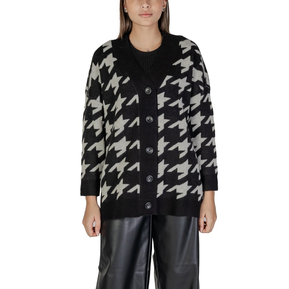 Vero Moda Black And White Acrylic Cardigan