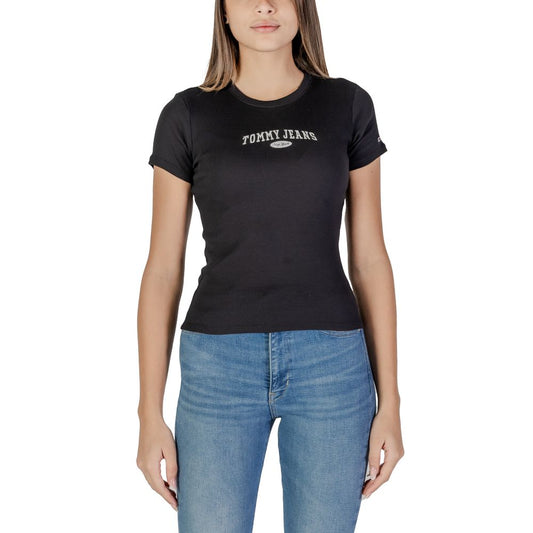 Tommy Hilfiger Jeans Black Cotton Tops & T-Shirt