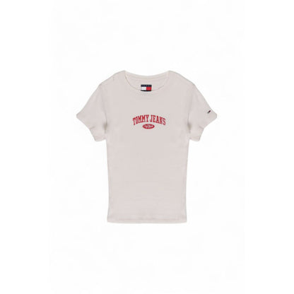 Tommy Hilfiger Jeans White Cotton Tops & T-Shirt