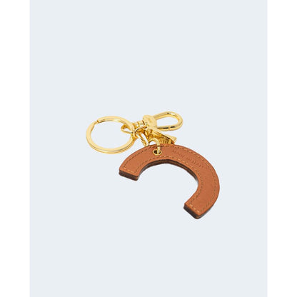 Alviero Martini Prima Classe Beige Leather Keychain