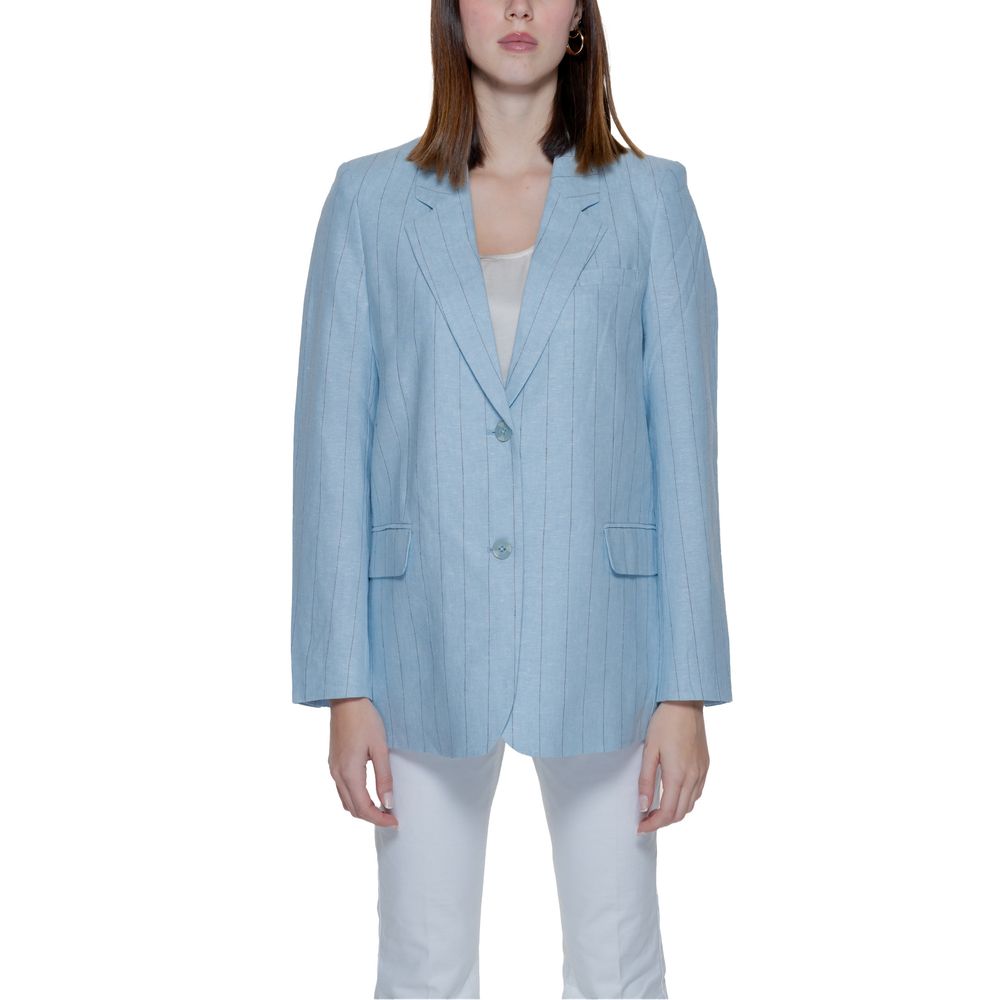 Vero Moda Light Blue Linen Suits & Blazer