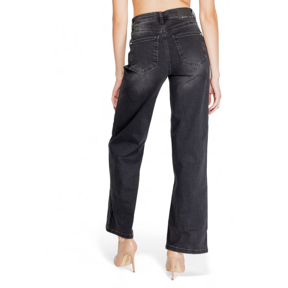 Street One Black Cotton Jeans & Pant