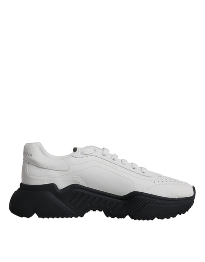 Dolce & Gabbana White Black DAYMASTER Leather Shoes